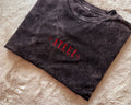 ATEEZ Shirt, Embroidered BAD Golden Hour Tee, ATINY KPop Gift, Vintage Washed Unisex Cotton T-Shirt