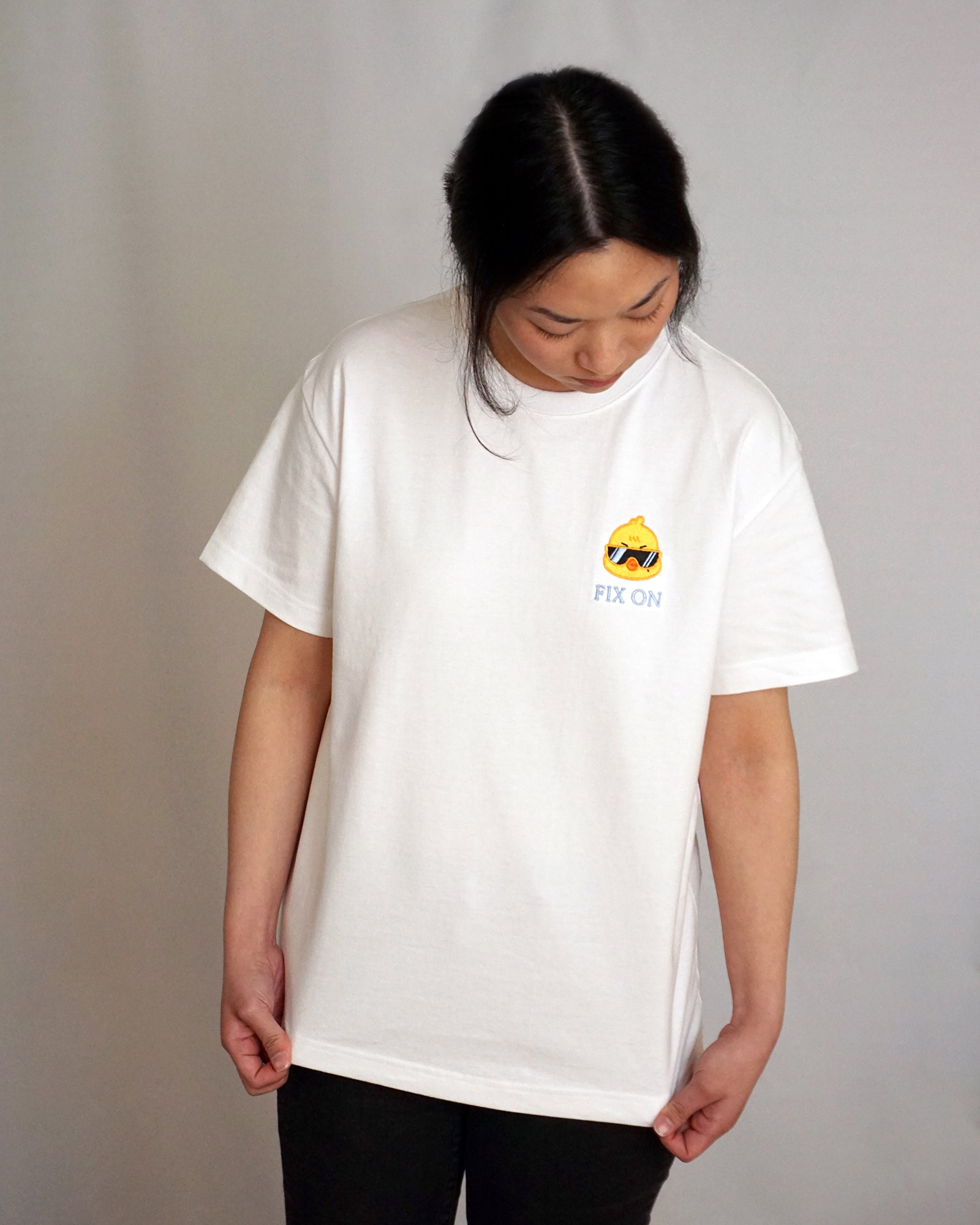 ATZ Blue Fix-On Mingi Bbyongming ATINY on White T-shirt, Unisex