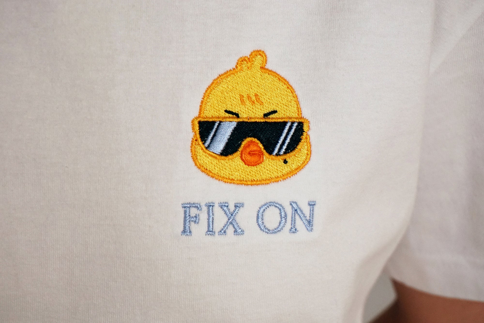 ATZ Blue Fix-On Mingi Bbyongming ATINY on White T-shirt, Unisex