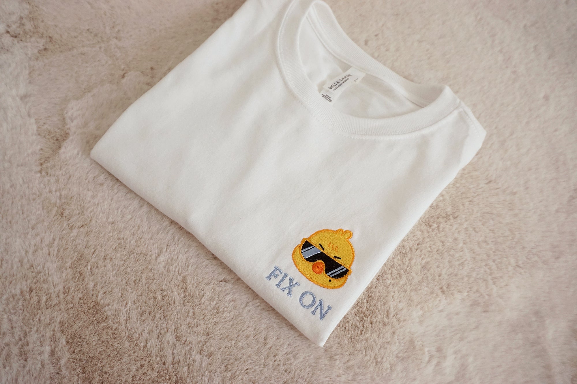 ATZ Blue Fix-On Mingi Bbyongming ATINY on White T-shirt, Unisex