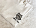 Jimothy Raccoon Shirt, Embroidered Seattle Raccoon UNISEX T-Shirt with NAME, Viral Cute Raccoon Gift, Ballard Short Spine Raccoon Tee